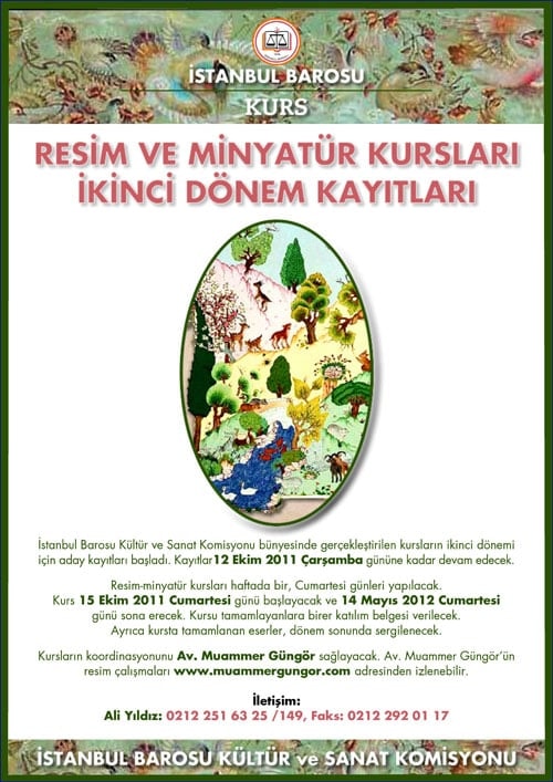 Resim Ve Minyatür Kursları İçin 
İkinci Dönem Kayıtları Başladı 
 - 1