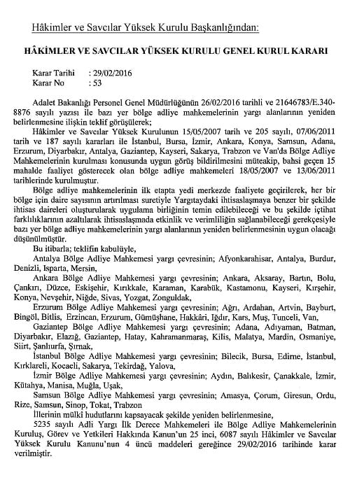 Bölge Adliye Mahkemeleri İlk Etapta 7 Merkezde Faaliyete Geçecektir - 1