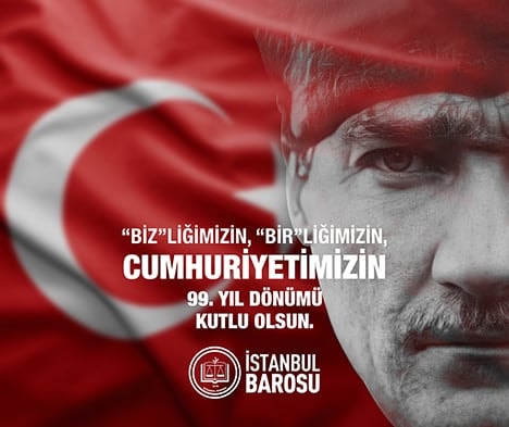 "Biz"liğimizin, "Bir"liğimizin, CUMHURİYETİMİZİN 99. Yıl Dönümü Kutlu Olsun