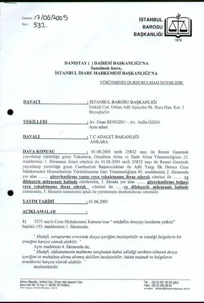 Baro, İki Yönetmeliğinin 
Bazı Maddelerinin İptali İçin 
Danıştay’A Dava Açtı - 1