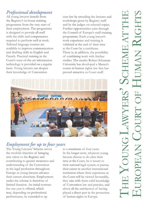 Avrupa İnsan Hakları Mahkemesi Genç Hukukçular Projesi - 6