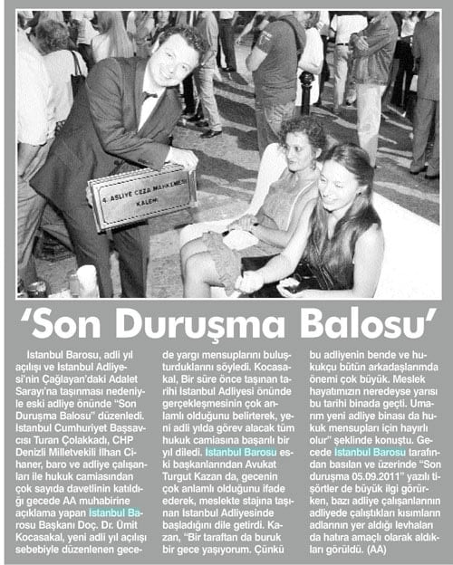 İstanbul Barosunun ‘Son Duruşma’ Etkinliği
Yazılı Ve Görsel Medyada Yer Aldı
 - 3