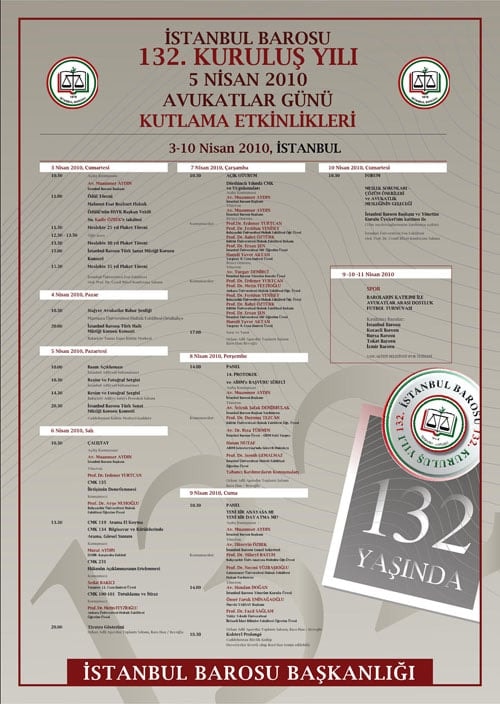İstanbul Barosu 132. Kuruluş Yıldönümü Ve 
5 Nisan Avukatlar Günü
Etkinliklerle Kutlanmaya Başlandı - 1
