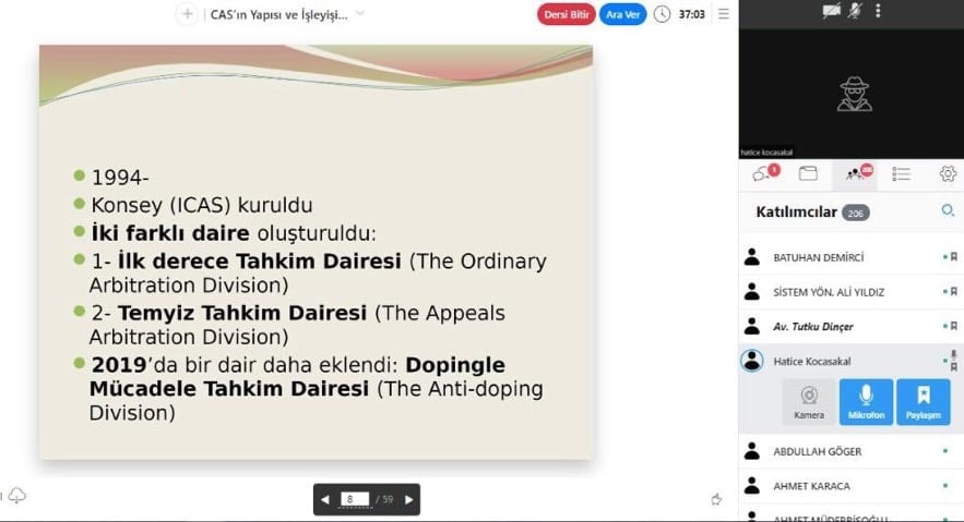 Spor Hukuku Sertifika Programı - 1