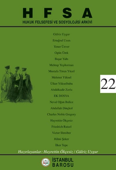 Hukuk Felsefesi Ve Sosyolojisi Arkivi’Nin Dört Yeni Sayısı Çıktı - 4