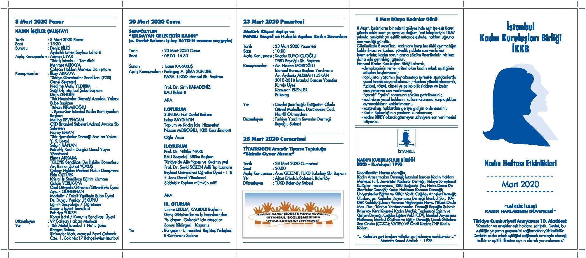 İstanbul Kadın Kuruluşları Birliği Kadın Haftası Etkinlikleri - 1