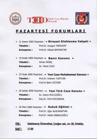 Ertelenen Pazartesi Forumları Başlıyor