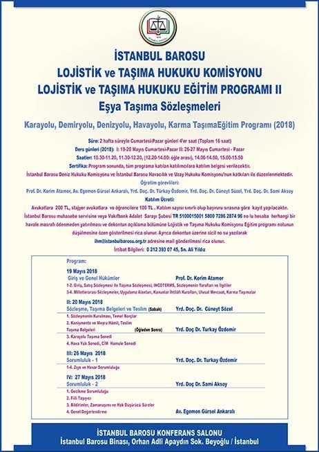 Lojistik ve Taşıma Hukuku Eğitim Programı II