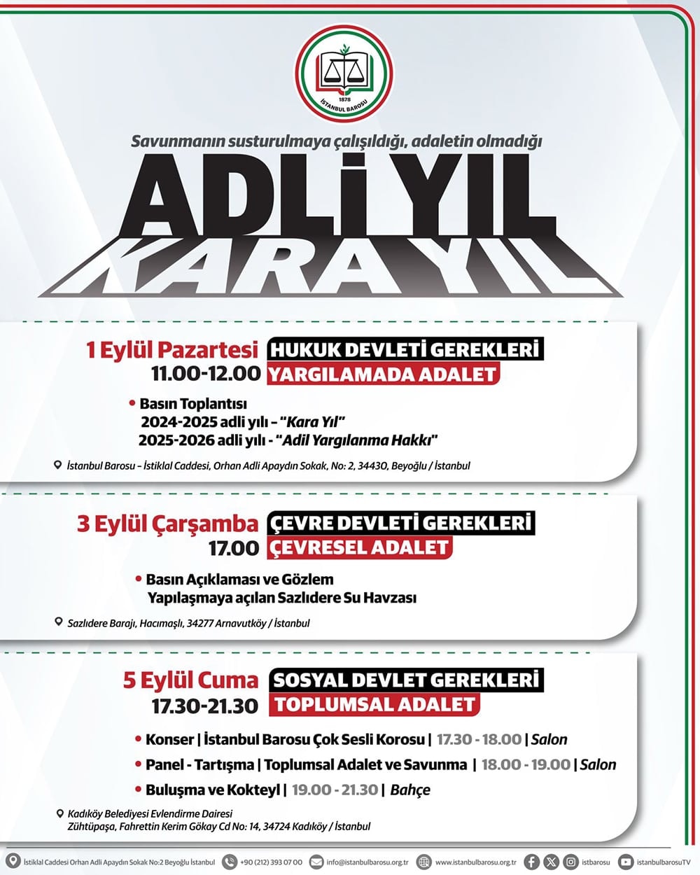 Savunmanın Susturulmaya Çalışıldığı, Adaletin Olmadığı Adli Yıl Kara Yıl