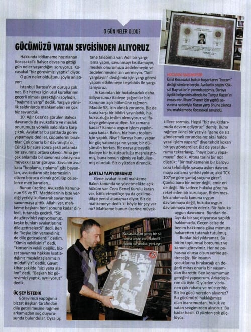 Haftalık ‘Bağımsız’ Dergisinde Başkan Kocasakal’In Röportajı

 - 7