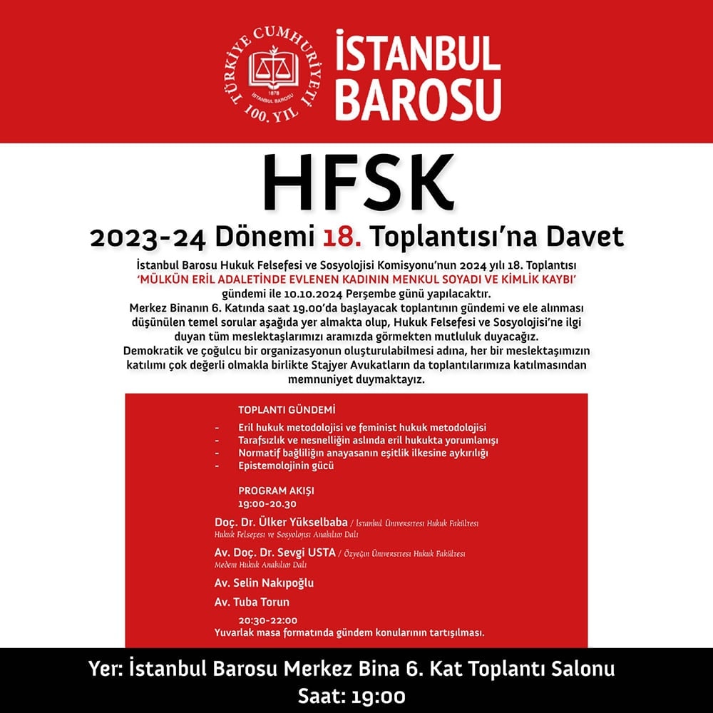 HFSK 2023-2024 Dönemi 18. Toplantısına Davet
