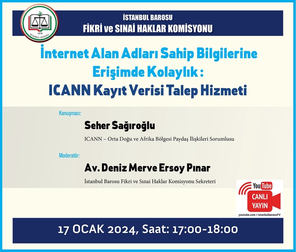 İnternet Alan Adları Sahip Bilgilerine Erişimde Kolaylık: ICANN Kayıt Verisi Hizmeti