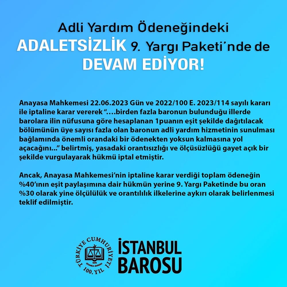 Adli Yardım Ödeneğindeki Adaletsizlik 9. Yargı Paketi’nde de Devam Ediyor… - 3