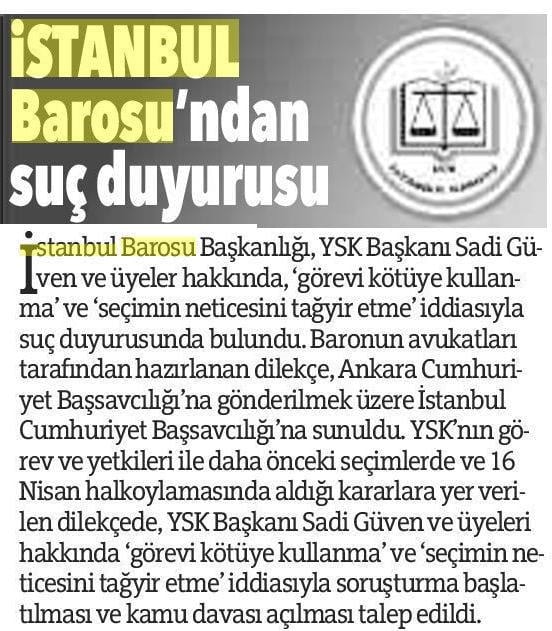 Yüksek Seçim Kurulu Başkan ve Üyeleri Hakkında Suç Duyurusunda Bulunuldu - 5