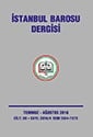 İstanbul Barosu Dergisi 2016-4 Temmuz-Ağustos Sayısı Çıktı