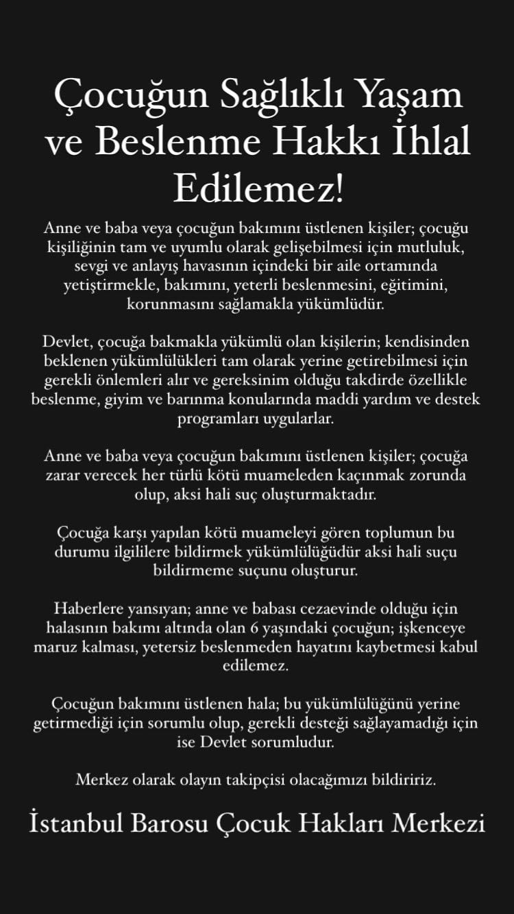 Çocuğun Sağlıklı Yaşam ve Beslenme Hakkı İhlal Edilemez! 