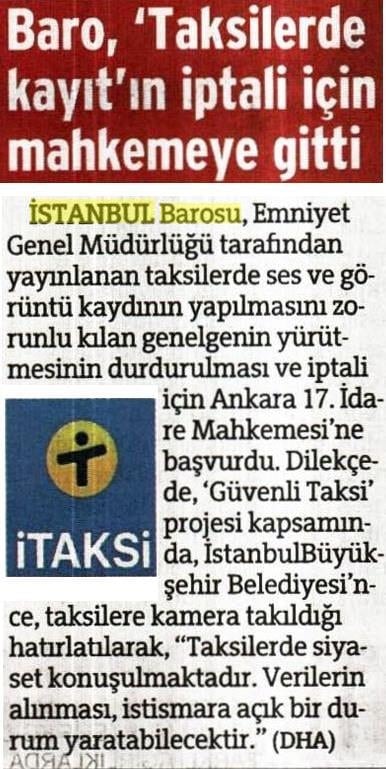 Taksilerde Ses ve Görüntü Kaydı Yargıya Taşındı - 4