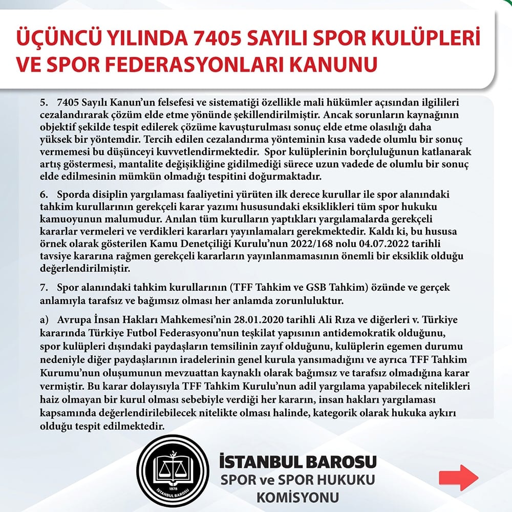 Üçüncü Yılında 7405 Sayılı Spor Kulüpleri Ve Spor Federasyonları Kanunu Konferansı Sonuç Raporu - 3