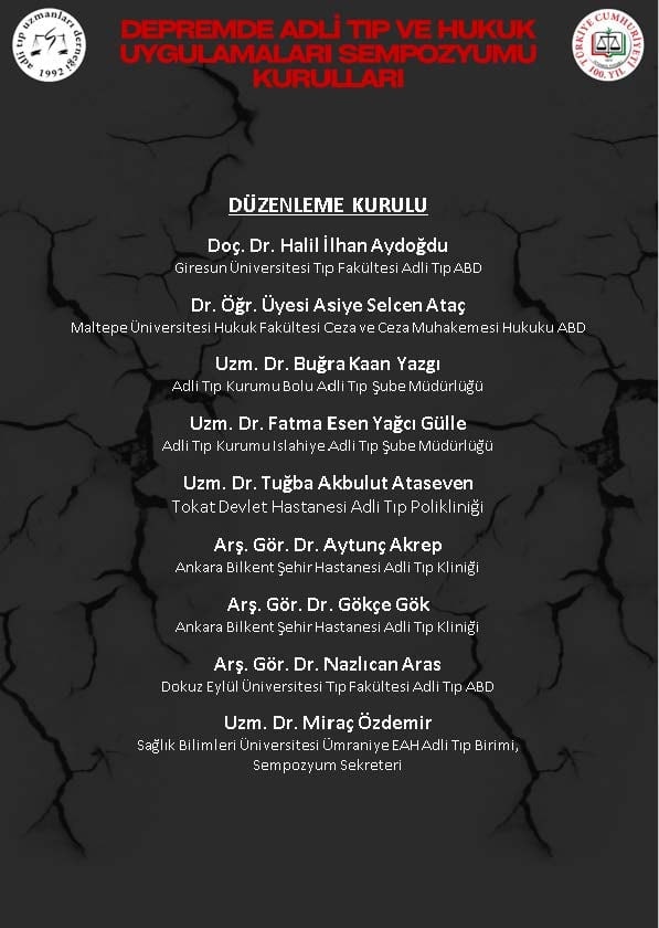 Depremde Adli Tıp ve Hukuk Uygulamaları Sempozyumu - 2