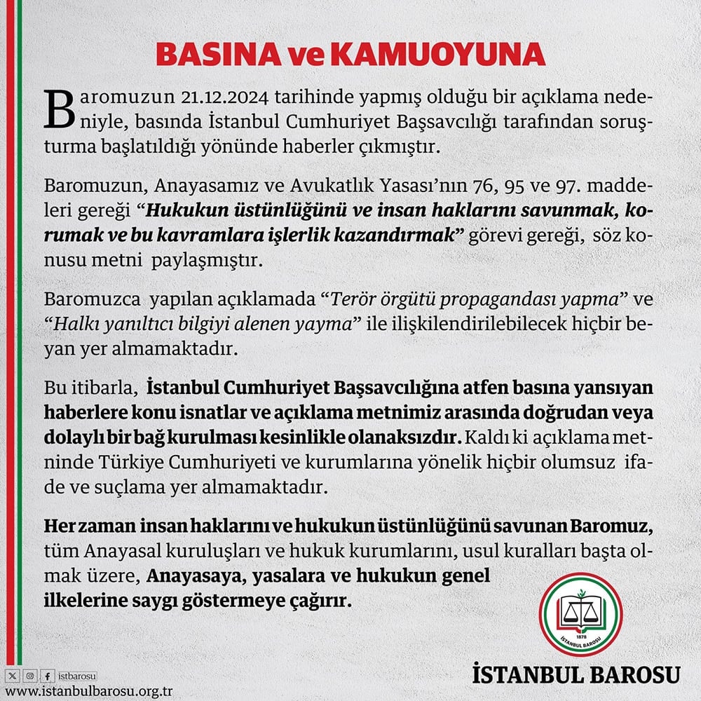 Basına ve Kamuoyuna