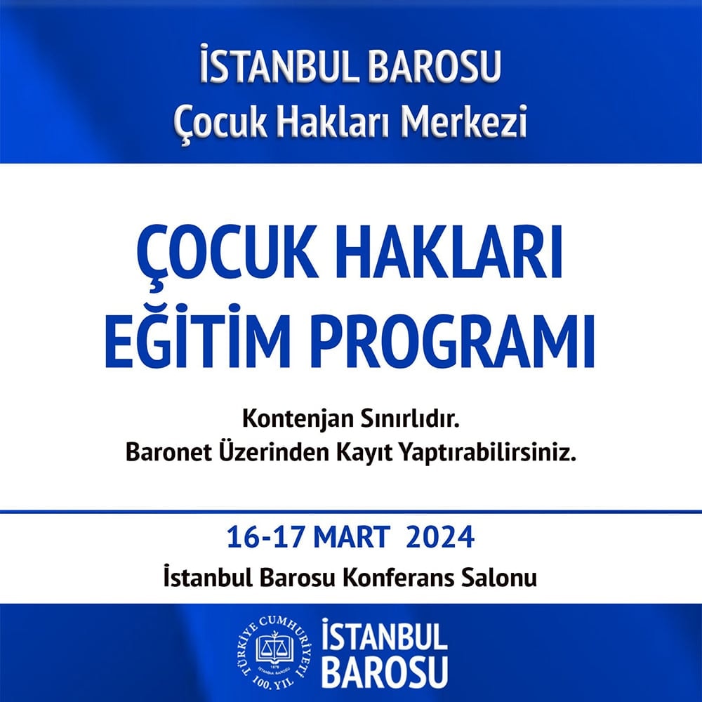 Çocuk Hukuku Konulu Eğitim Programı
