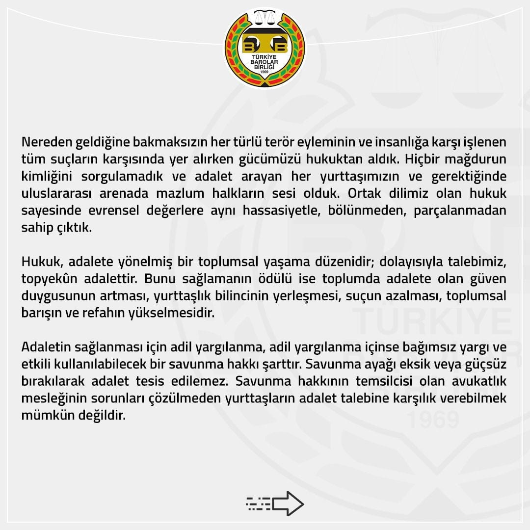 Yeni Adli Yılda da Hukukun Üstünlüğünü Bağımsız Yargıyı ve Mesleğimizi Savunmaya Devam Edeceğiz - 2