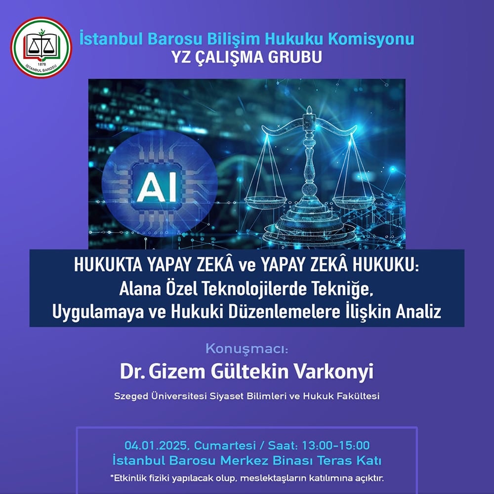 Hukukta Yapay Zekâ ve Yapay Zekâ Hukuku: Alana Özel Teknolojilerde Tekniğe, Uygulamaya ve Hukuki Düzenlemelere İlişkin Analiz