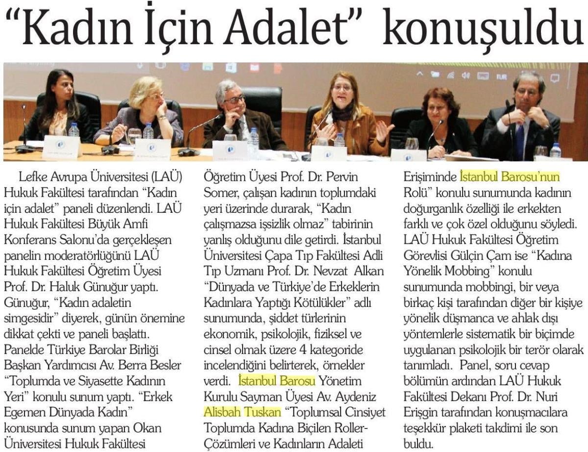 Lefke Avrupa Üniversitesinde “Kadın İçin Adalet" Paneli Düzenlendi - 2