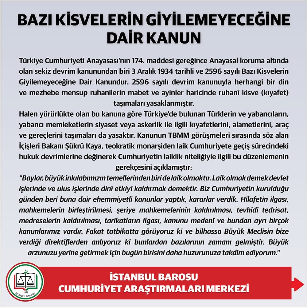 Bazı Kisvelerin Giyilemeyeceğine Dair Kanun