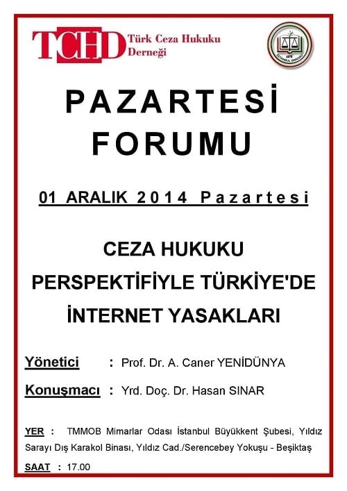 Telafi - Pazartesi Forumu: “Ceza Hukuku Perspektifiyle Türkiye’De İnternet Yasakları”  - 1