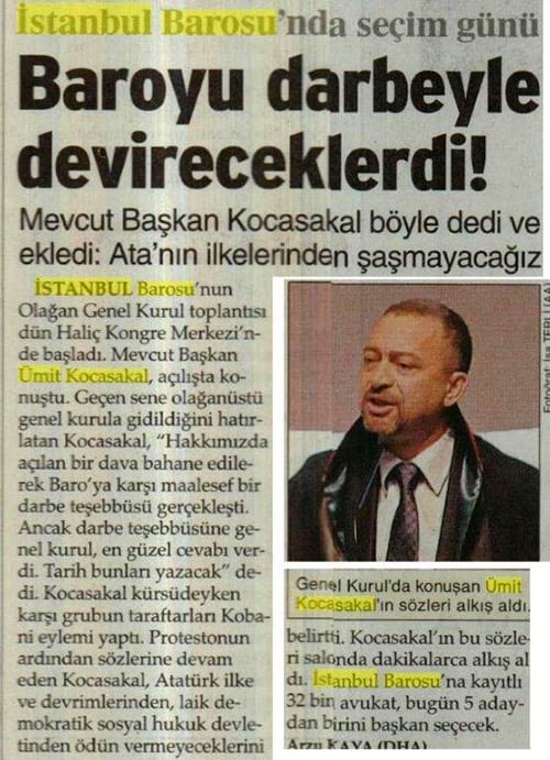 Ümit Kocasakal İstanbul Barosu Başkanlığına Yeniden Seçildi 

 - 427