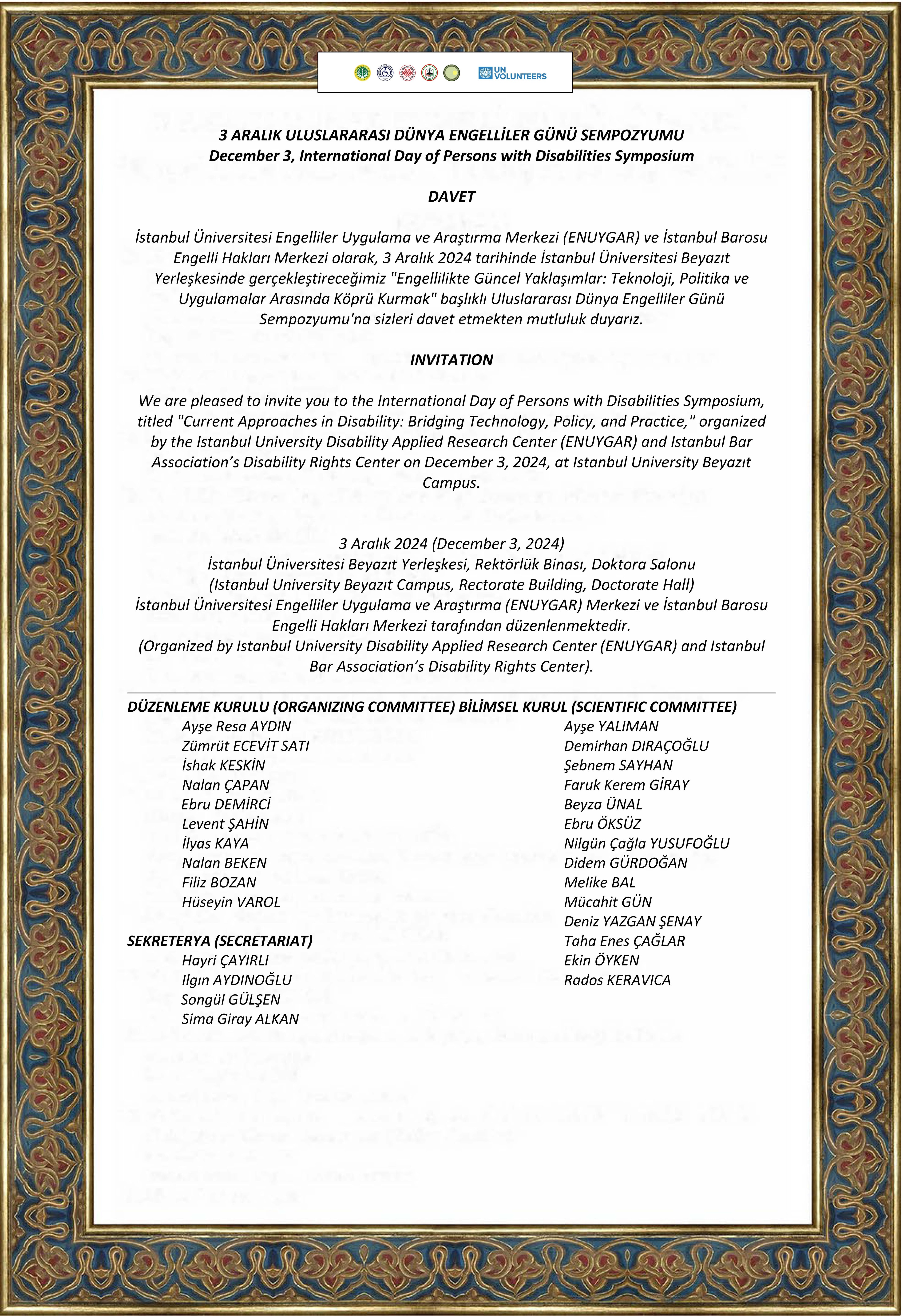 Engellilikte Güncel Yaklaşımlar: Teknoloji, Politika ve Uygulamalar Arasında Köprü Kurmak" - 1