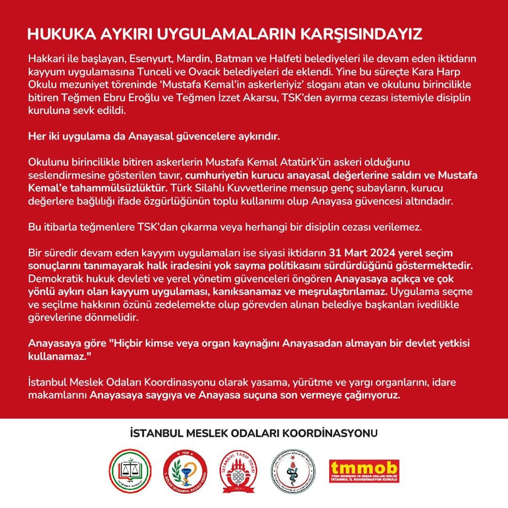 Hukuka Aykırı Uygulamaların Karşısındayız