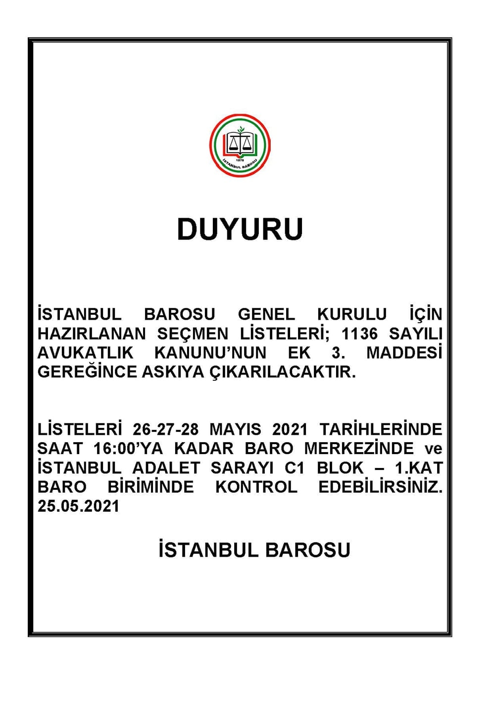 Seçim Listeleri Askıya Çıktı