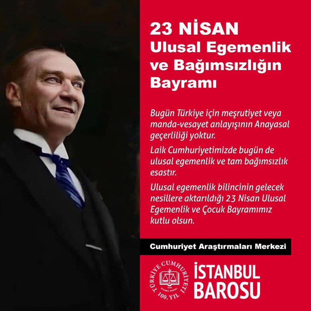23 Nisan Ulusal Egemenlik ve Çocuk Bayramımız Kutlu Olsun!