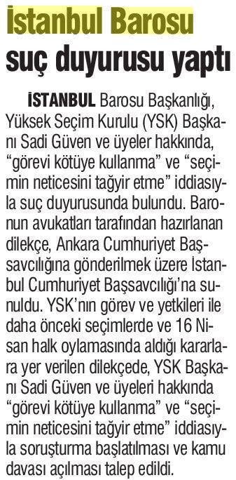 Yüksek Seçim Kurulu Başkan ve Üyeleri Hakkında Suç Duyurusunda Bulunuldu - 8