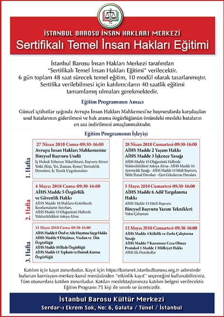 Sertifikalı Temel İnsan Hakları Eğitimi