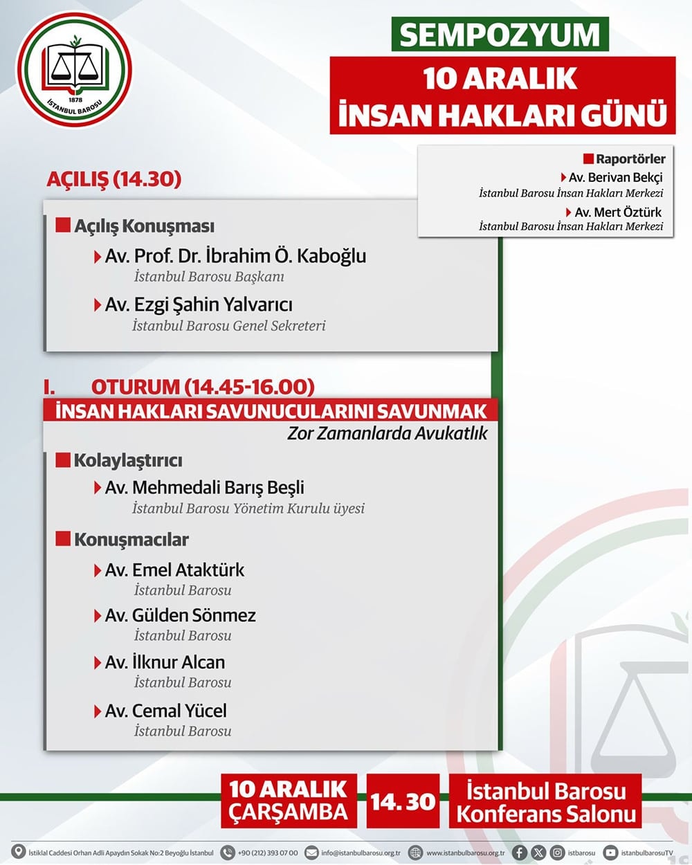 10 Aralık Dünya İnsan Hakları Günü Sempozyumu - 1