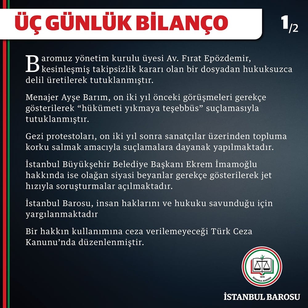 Üç Günlük Bilanço - 1