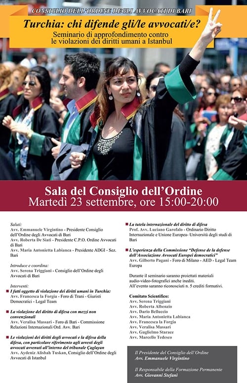 Bari Barosu’Nda “Türkiye’De Avukatları Kim Savunuyor” Konulu Toplantı

 - 1