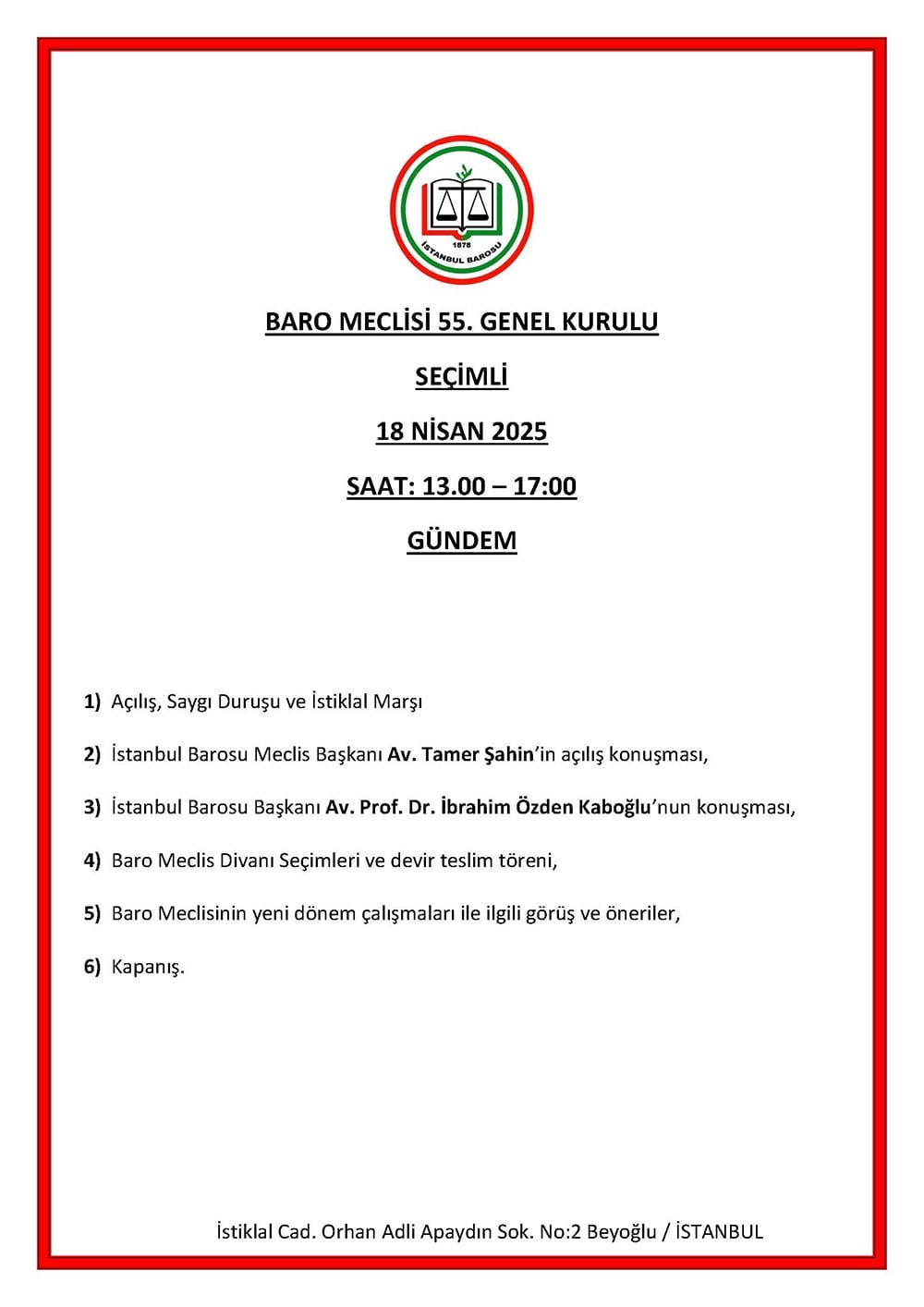 Baro Meclisi 55. Genel Kurulu