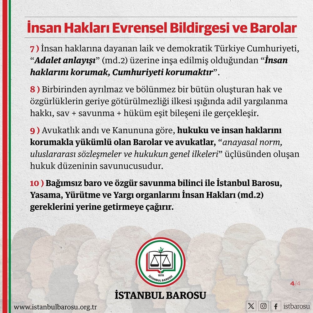 İnsan Hakları Evrensel Bildirgesi ve Barolar - 3