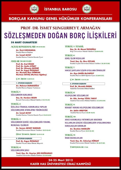 Borçlar Kanunu Genel Hükümler Konferansları Devam Ediyor
 - 3