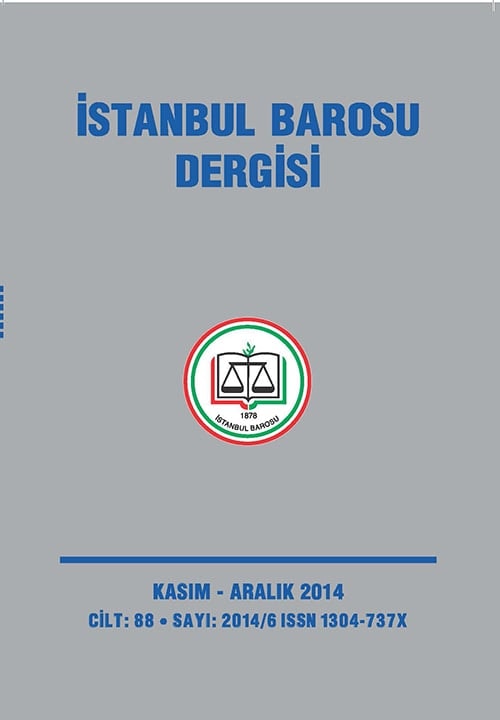 İstanbul Barosu Dergisi 2014-6 Kasım-Aralık Sayısı Çıktı