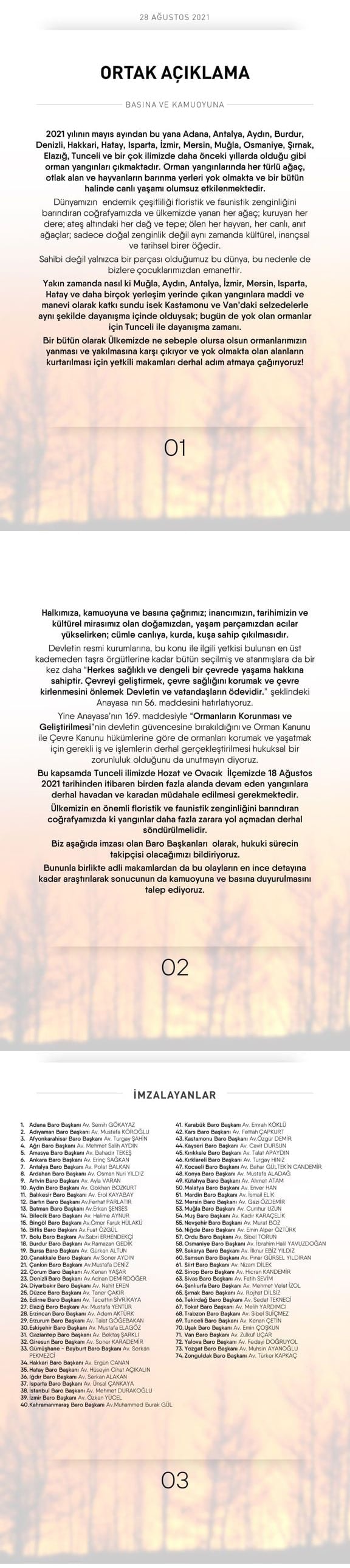 Basına ve Kamuoyuna