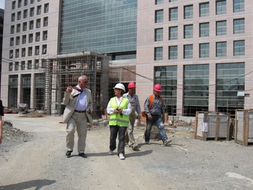 İstanbul Barosu Başkanı Av. Muammer Aydın Çağlayan Adliyesi İnşaatında İncelemelerde Bulundu - 19