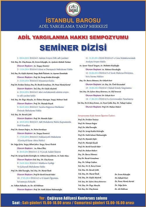 Adil Yargılanma Hakkı Sempozyumu Seminer Dizisi