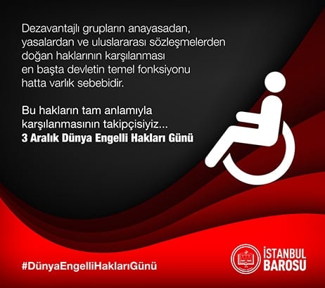 İstanbul Barosu Engelli Hakları Merkezi 3 Aralık Dünya Engelliler Günü Basın Açıklaması