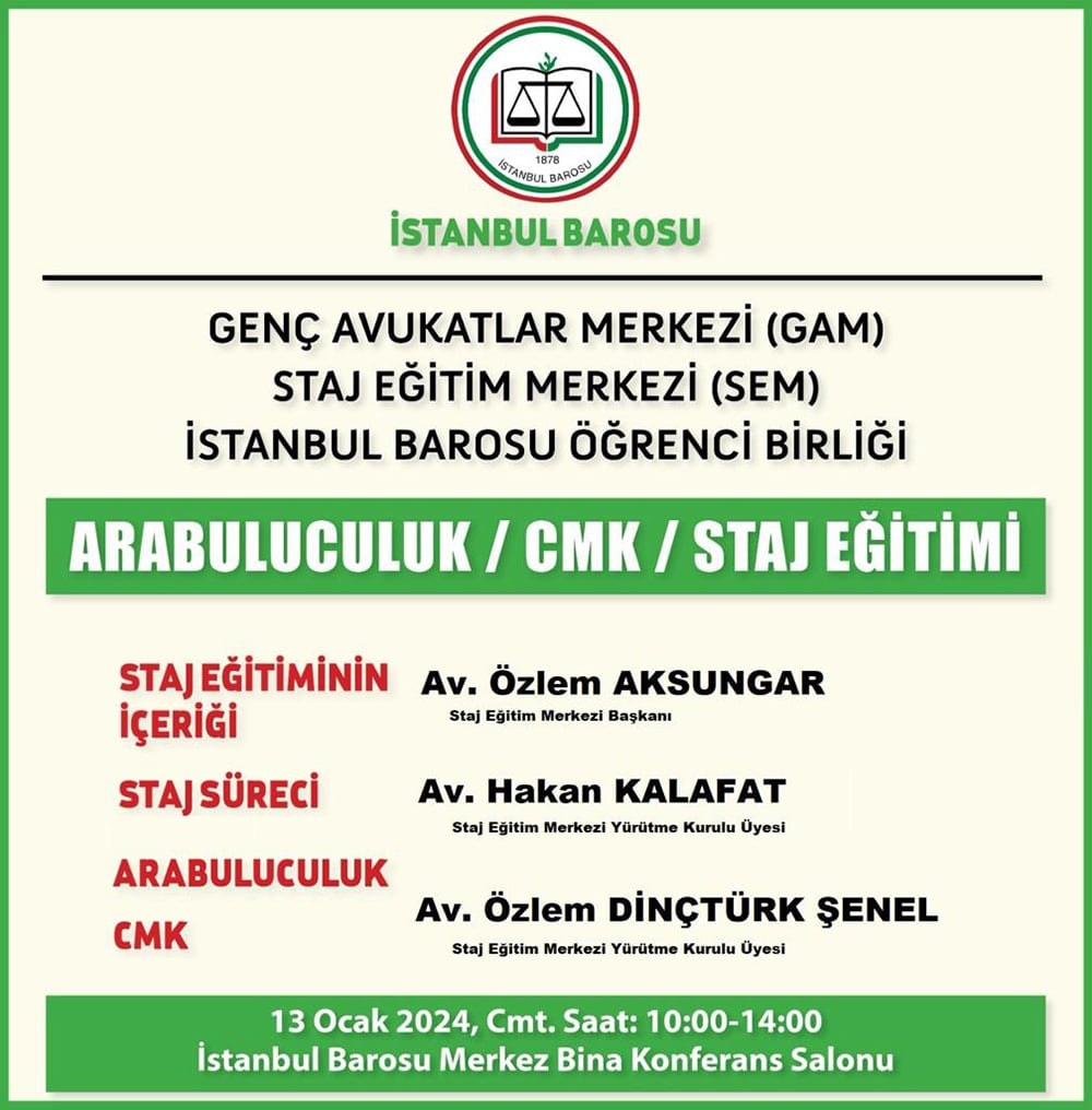 Arabuluculuk / CMK / Staj Eğitimi
