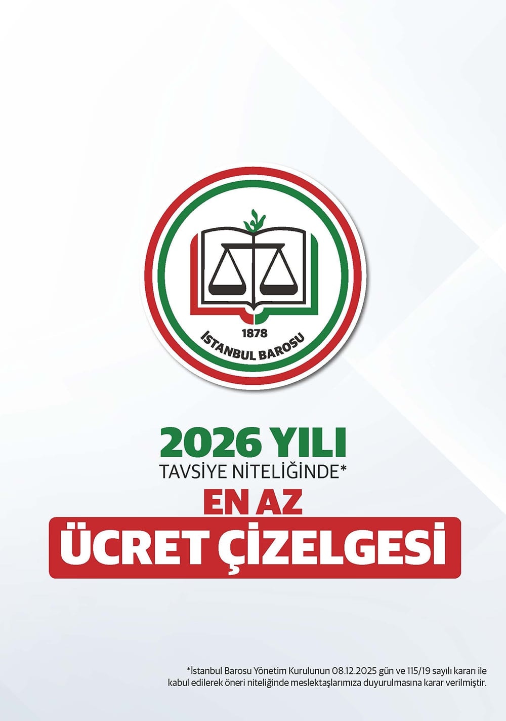 2026 Yılı Tavsiye Niteliğinde En Az Ücret Çizelgesi